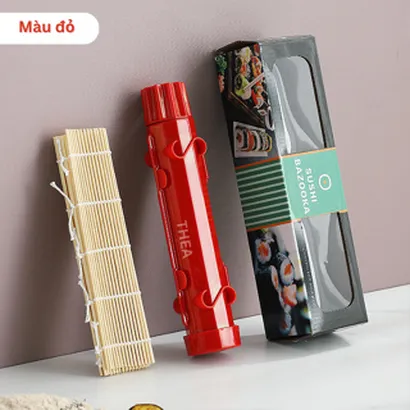 Khuôn làm cơm cuộn sushi, dụng cụ làm sushi kimbap nâng cấp mới cuộn lá rong biển cho bé kèm chiếu cuộn [sẵn hàng]– THEA