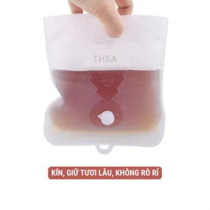 Túi silicone 100% dày đựng bảo quản thực phẩm,đồ ăn,hoa củ quả trái cây tủ lạnh cao cấp không mùi,kín, tái sử dụng- THEA