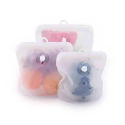 Túi silicone 100% dày đựng bảo quản thực phẩm,đồ ăn,hoa củ quả trái cây tủ lạnh cao cấp không mùi,kín, tái sử dụng- THEA