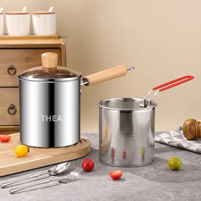 Nồi chiên nhúng ngập dầu đa năng [nâng cấp] , chiên khoai tây, trụng bún, hủ tiếu, luộc, nấu bằng inox 304 bền bỉ - THEA