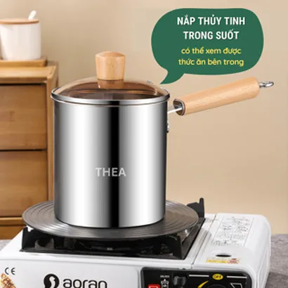 Nồi chiên nhúng ngập dầu đa năng [nâng cấp] , chiên khoai tây, trụng bún, hủ tiếu, luộc, nấu bằng inox 304 bền bỉ - THEA