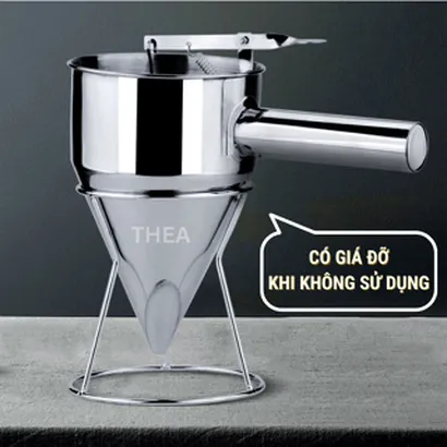 Phễu inox rót bột làm bánh [loại tốt] dày cao cấp bền bỉ tiện dụng, chiết rót kem, sốt, chất lỏng đa dụng - THEA