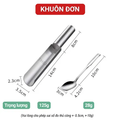 Dụng cụ khuôn làm thịt viên tròn, mọc viên, chả viên, bò viên đa năng 1,2,3 ngăn bằng inox 304 cao cấp bền bỉ - THEA