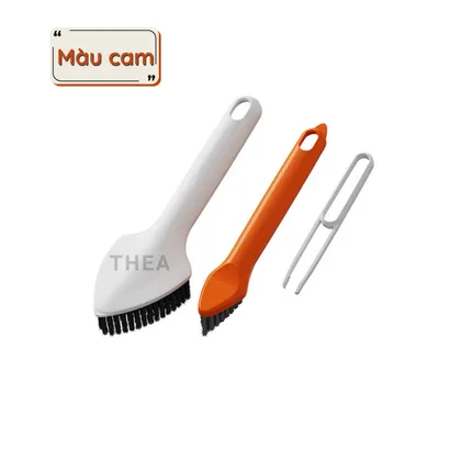 Bàn chải vệ sinh khe rãnh hẹp, cọ rửa bồn rửa mặt, chà rửa bồn rửa chén, bát, bàn nhà bếp, kèm kẹp gắp rác, tóc - THEA