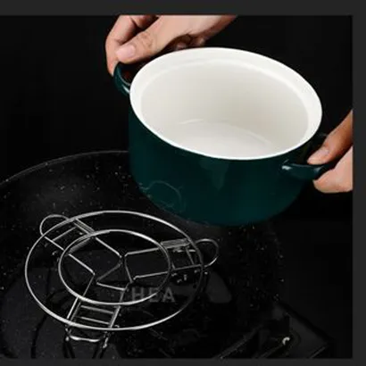 Xửng hấp, vỉ hấp, giá hấp inox 304 hấp xôi, bánh bao, há cảo, trứng, bắp có chân đa năng, giá đỡ nồi nóng - THEA