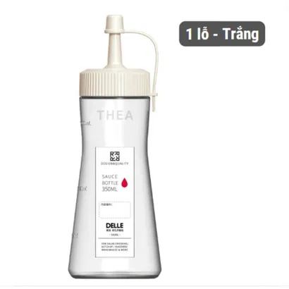 Chai nhựa đựng nước xốt 350ml, bình đựng tương ớt, tương cà, đựng dầu, siro pha chế có vòi 5 lỗ làm salad có nắp đậy chố