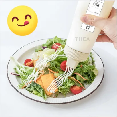 Chai nhựa đựng nước xốt 350ml, bình đựng tương ớt, tương cà, đựng dầu, siro pha chế có vòi 5 lỗ làm salad có nắp đậy chố