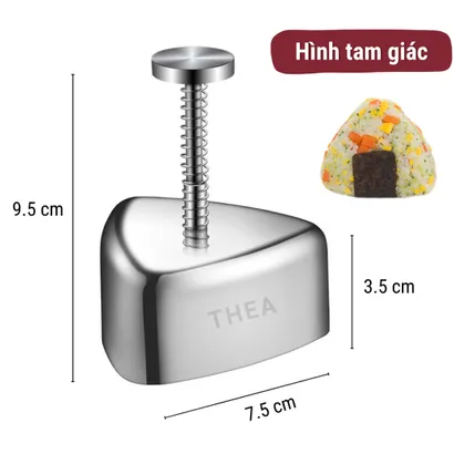 Khuôn ép làm cơm nắm tạo hình cuộn rong biển cho bé phong cách Onigiri Nhật Bản hình tam giác, trái tim, gấu – THEA