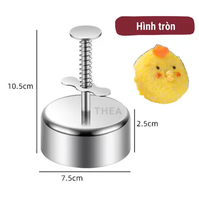 Khuôn ép làm cơm nắm tạo hình cuộn rong biển cho bé phong cách Onigiri Nhật Bản hình tam giác, trái tim, gấu – THEA