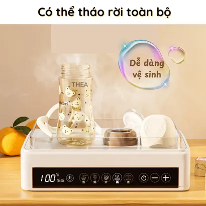 Bình tập hút uống sữa, nước chống sặc cho bé từ 6 tháng, 1-2-3 tuổi cảm biến nhiệt 300ml bằng nhựa PP an toàn - THEA