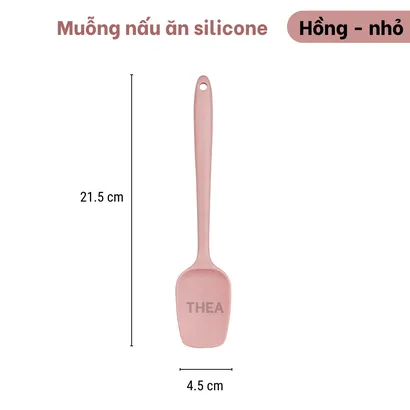 Xẻng silicone siêu dày [dài 33cm] chịu nhiệt chống dính nấu ăn, xẻng chiên xào lật thức ăn cán dài - THEA kitchen