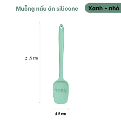 Xẻng silicone siêu dày [dài 33cm] chịu nhiệt chống dính nấu ăn, xẻng chiên xào lật thức ăn cán dài - THEA kitchen