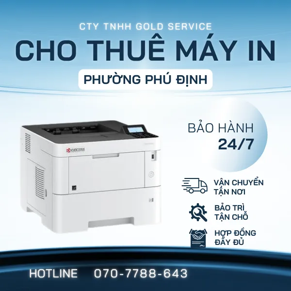 Cho thuê máy in phường Phú Định