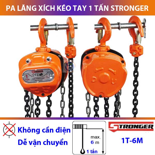 Pa lăng xích kéo tay 1 tấn STRONGER Pa lăng xích kéo tay 1 tấn STRONGER