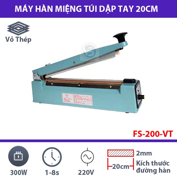 Máy hàn miệng túi dập tay 20cm FS-200 Máy hàn miệng túi dập tay 20cm FS-200