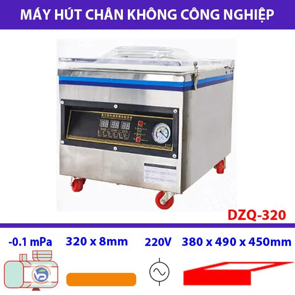 Máy hút chân không công nghiệp loại nhỏ DZQ-320 khoang hút rộng