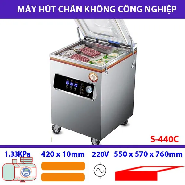 Máy ép hút chân không công nghiệp S440C bảng điều khiển cảm ứng
