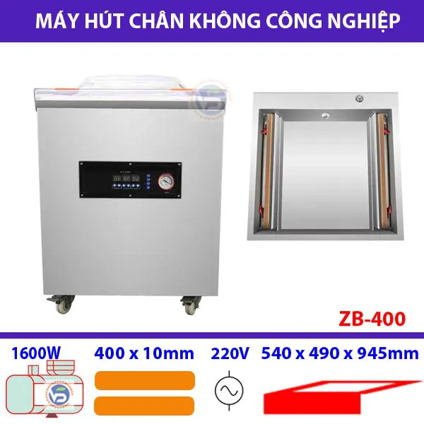 Máy hút chân không công nghiệp ZB-400 khoang hút cao 115mm