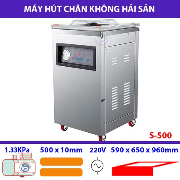Máy hút chân không hải sản S500 thiết kế công nghiệp chống bụi