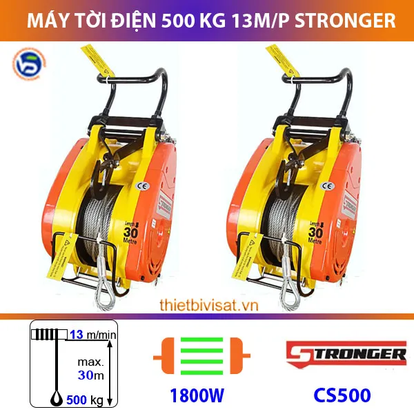Máy tời điện treo 500kg Stronger  - Thiết bị nâng hạ hàng hóa hiệu quả và tiết kiệm