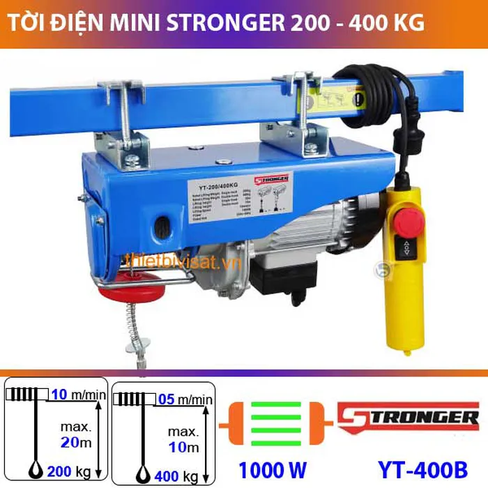 Tời mini STRONGER YT-400B trọng tải 400KG