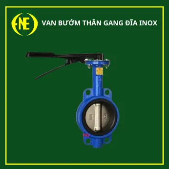 VAN BƯỚM THÂN GANG ĐĨA INOX ( Tay gạt )