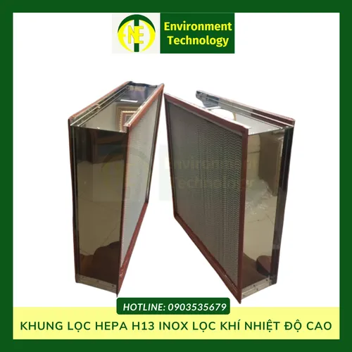 Khung lọc Hepa H13 inox lọc khí nhiệt độ cao