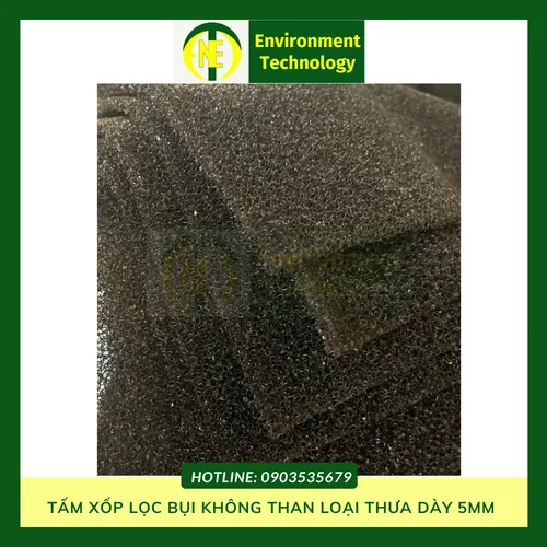 Tấm xốp lọc bụi không than loại thưa dày 5mm