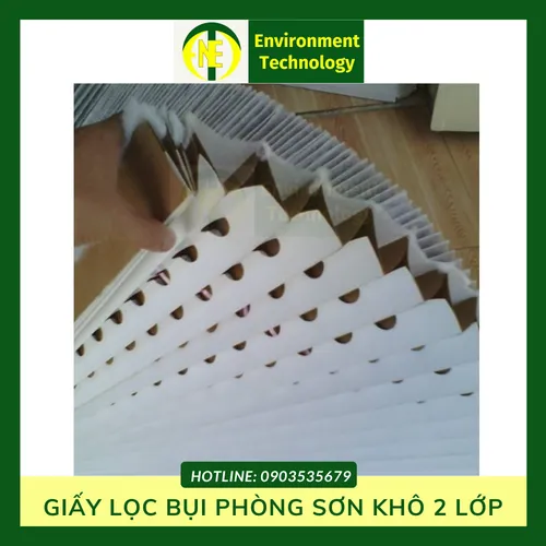 Giấy lọc bụi phòng sơn khô 2 lớp