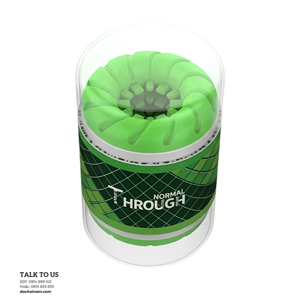 Cốc thủ dâm hai đầu Through cho nam - Xanh Lá - [Quà tặng: Gel bôi trơn 200ml]  