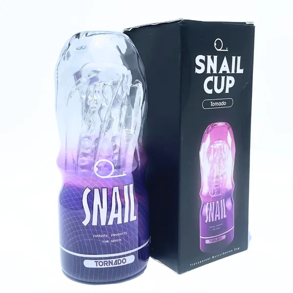 Cốc Thủ Dâm SNAIL Trong Suốt (Tím) - Tặng Gel