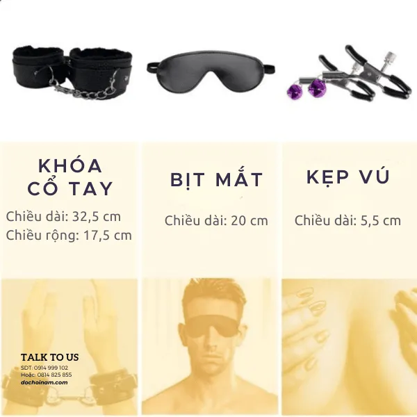 Bộ Đồ Chơi Bắt Cướp BDSM 10 Món – Sexy, Đầy Kích Thích