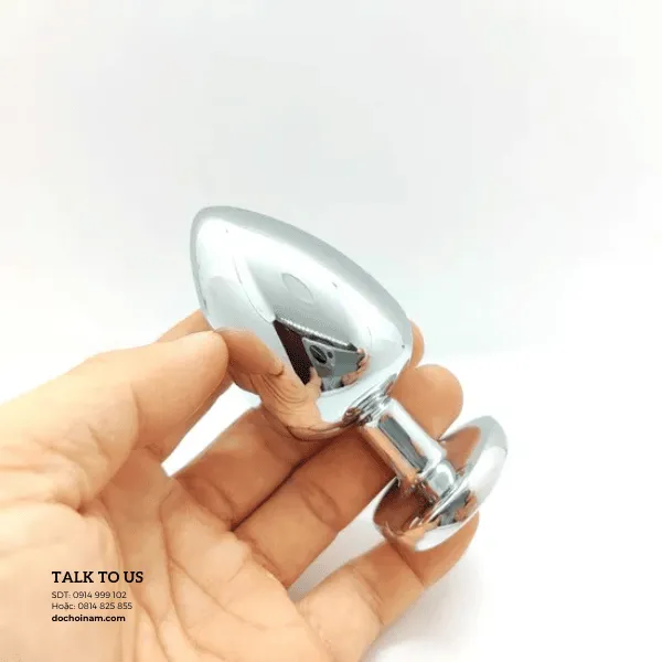 Plug Hậu Môn Inox Cao Cấp – Kích Thích Điểm G Nam Giới, Tặng Gel Bôi Trơn 50ml