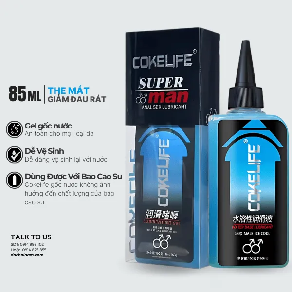 COKELIFE Xanh 85ml – Gel Bôi Trơn Mát Lạnh, Khơi Gợi Cảm Giác Mới Lạ