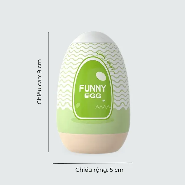 Cốc thủ dâm hình quả trứng Funny Egg cho nam - Âm đạo giả [Quà tặng: Gel KY 50ml]