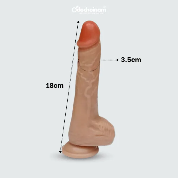 Cu giả lắc lư – Rung thụt ngoáy cực sâu 18cm - [Quà tặng: Gel bôi trơn 200ml + Hộp BCS]