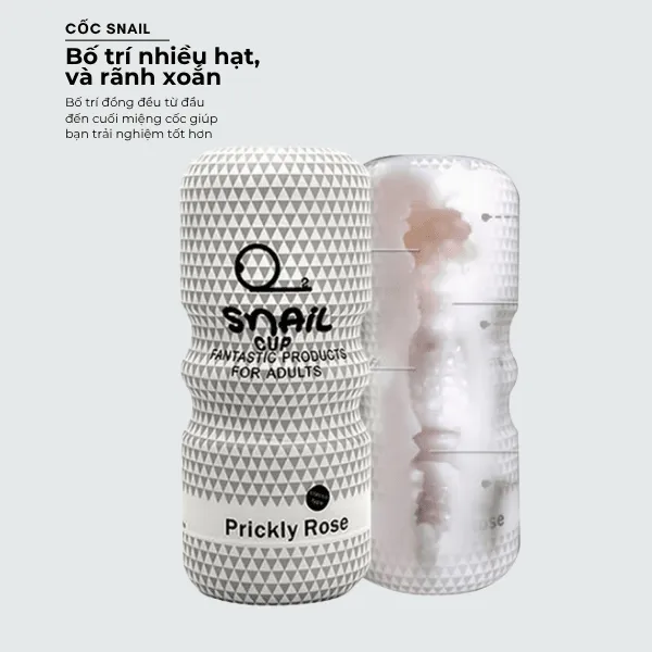 Cốc thủ dâm Snail Cup Prickly Rose cầm tay cho nam -   Phiên bản lỗ hậu môn [Quà tặng: Gel bôi trơn 200ml] 