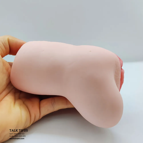 Mông Âm Đạo Giả Silicone Y Tế Nguyên Khối - Kích Thước Nhỏ Gọn 12x10cm Dễ Cầm Nắm [Quà tặng: Gel bôi trơn 200ml]