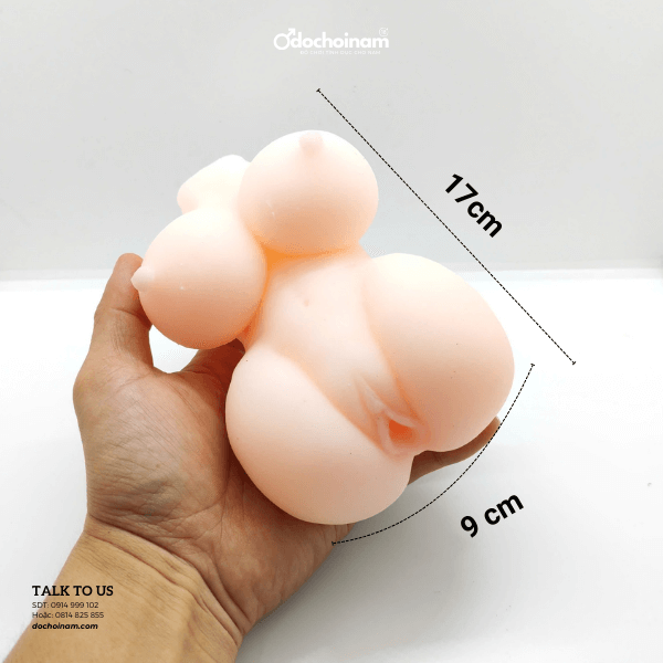 Âm Đạo Bán Thân Mini Silicon – Cảm Giác Thật - Quà tặng: Gel bôi trơn 200ml] 