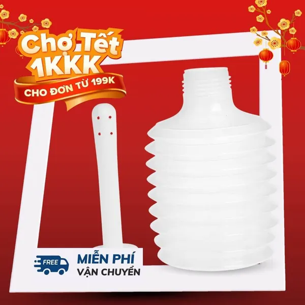 Bình Vệ Sinh Hậu Môn Cầm Tay Bóp Tay Tiện Lợi - Dụng Cụ Vệ Sinh An Toàn Cho Nam - Chợ Tết 1K