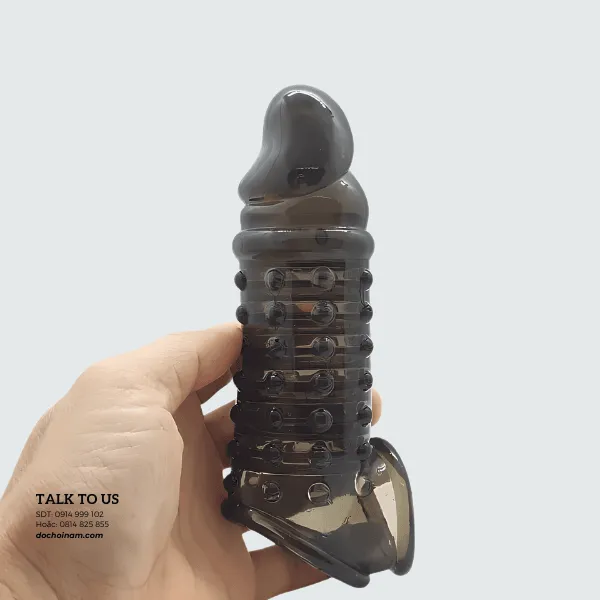Bao Đôn Silicone Mềm Mại Màu Đen – Hỗ Trợ Nam Giới & Tăng Khoái Cảm