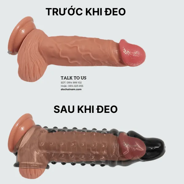 Bao Đôn Silicone Mềm Mại Màu Đen – Hỗ Trợ Nam Giới & Tăng Khoái Cảm