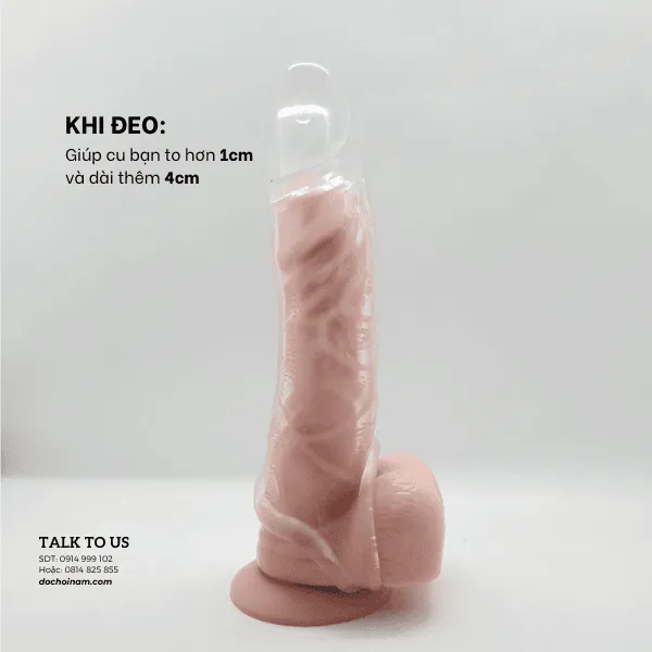 Bao Đôn Silicone Mềm Mại Trong Suốt – Hỗ Trợ Nam Giới & Tăng Khoái Cảm 