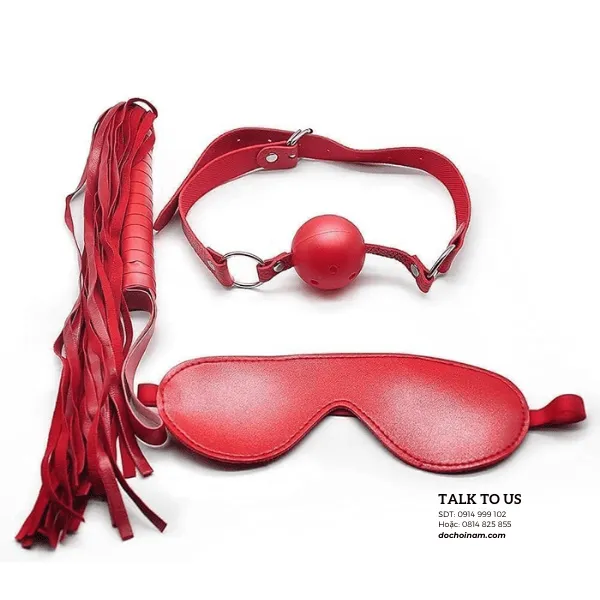 Bộ Đồ Chơi Bắt Cướp BDSM Màu Đỏ – Nóng Bỏng & Táo Bạo