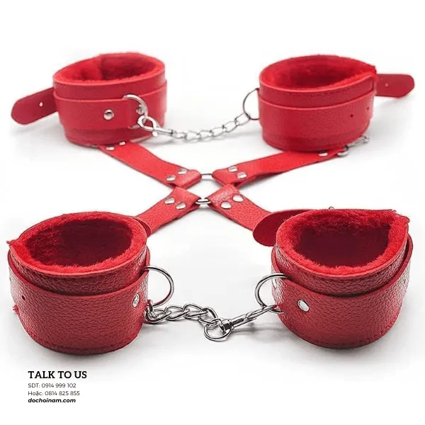 Bộ Đồ Chơi Bắt Cướp BDSM Màu Đỏ – Nóng Bỏng & Táo Bạo