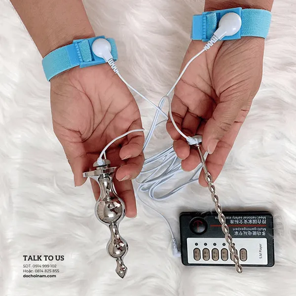 Bộ Đồ Chơi Tình Dục Điện Xung BDSM – Que Sounding & Plug Hậu Môn Inox Kích Thích Mạnh - [Quà tặng: Gel bôi trơn 200ml]