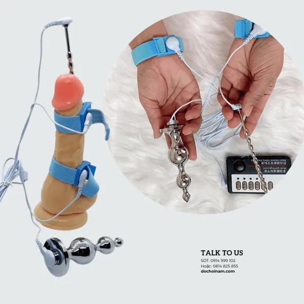Bộ Đồ Chơi Tình Dục Điện Xung BDSM – Que Sounding & Plug Hậu Môn Inox Kích Thích Mạnh - [Quà tặng: Gel bôi trơn 200ml]