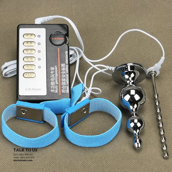Bộ Đồ Chơi Tình Dục Điện Xung BDSM – Que Sounding & Plug Hậu Môn Inox Kích Thích Mạnh - [Quà tặng: Gel bôi trơn 200ml]