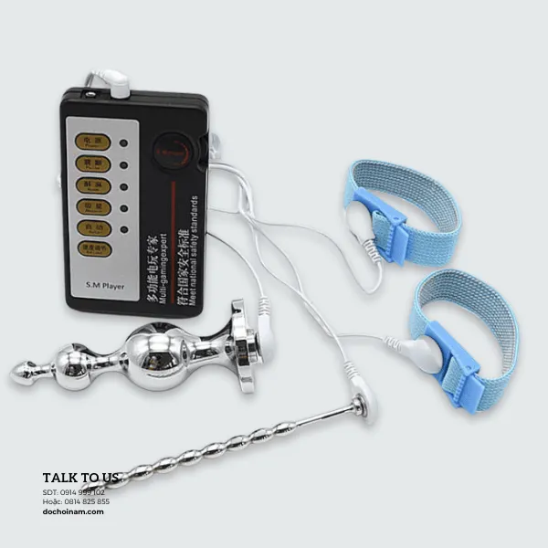 Bộ Đồ Chơi Tình Dục Điện Xung BDSM – Que Sounding & Plug Hậu Môn Inox Kích Thích Mạnh - [Quà tặng: Gel bôi trơn 200ml]