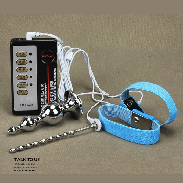 Bộ Đồ Chơi Tình Dục Điện Xung BDSM – Que Sounding & Plug Hậu Môn Inox Kích Thích Mạnh - [Quà tặng: Gel bôi trơn 200ml]